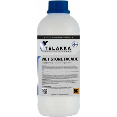 пропитка с эффектом мокрого камня Telakka GIDROFOB WET STONE FACADE 1л